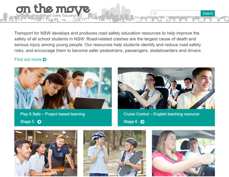 Screenshot of the On The Move campaign website.