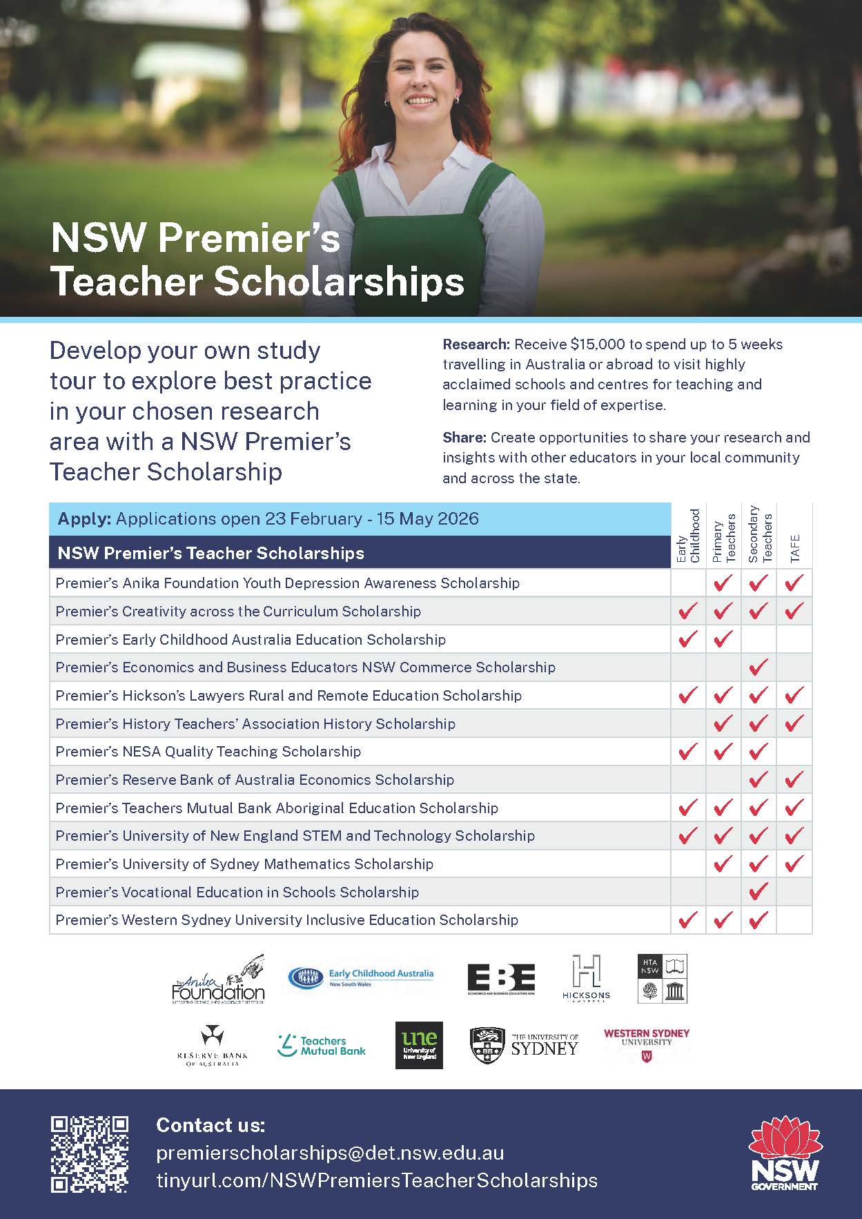 Premier's teachers scholarship 26