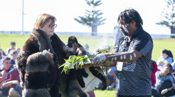 A smoking ceremony.