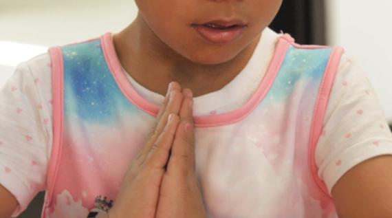 A child praying.