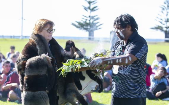 A smoking ceremony.